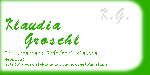 klaudia groschl business card